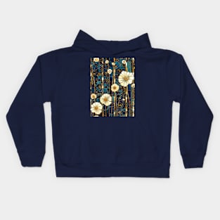 Gold Embossed Daisies Kids Hoodie